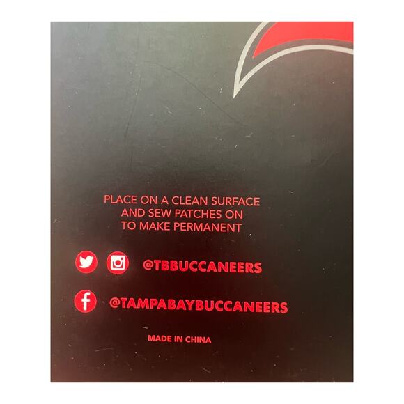 Tampa Bay Buccaneers Bucs Ship Helmet Flag Logo Adhesive Patches Pack of 4 NEW - Picture 3 of 9